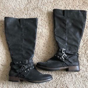 Tall Unr8ed black buckle boots